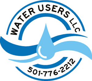 Water Users Logo - water drop with name and phone number